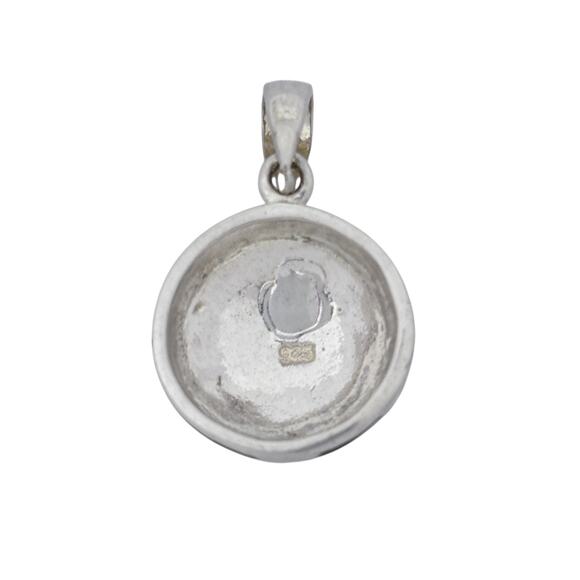 Estate Sterling Silver 925 Enamel Soccer Ball Pendant - Picture 4 of 9